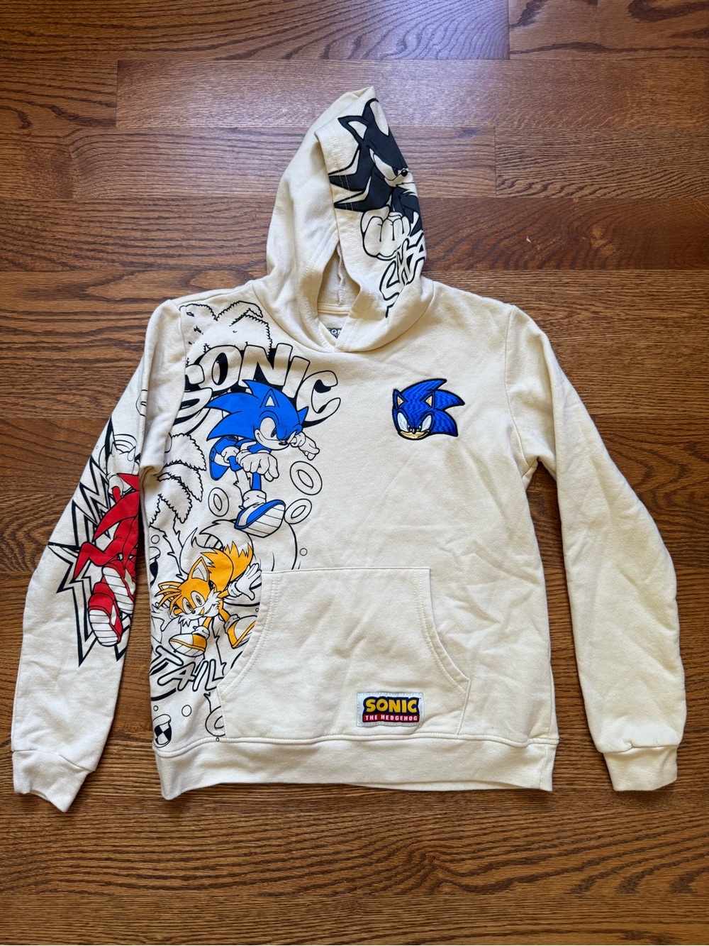 Sonic the Hedgehog SEGA Boys XL 14/16 Graphic Hoodie Shadow Tails Knuckles